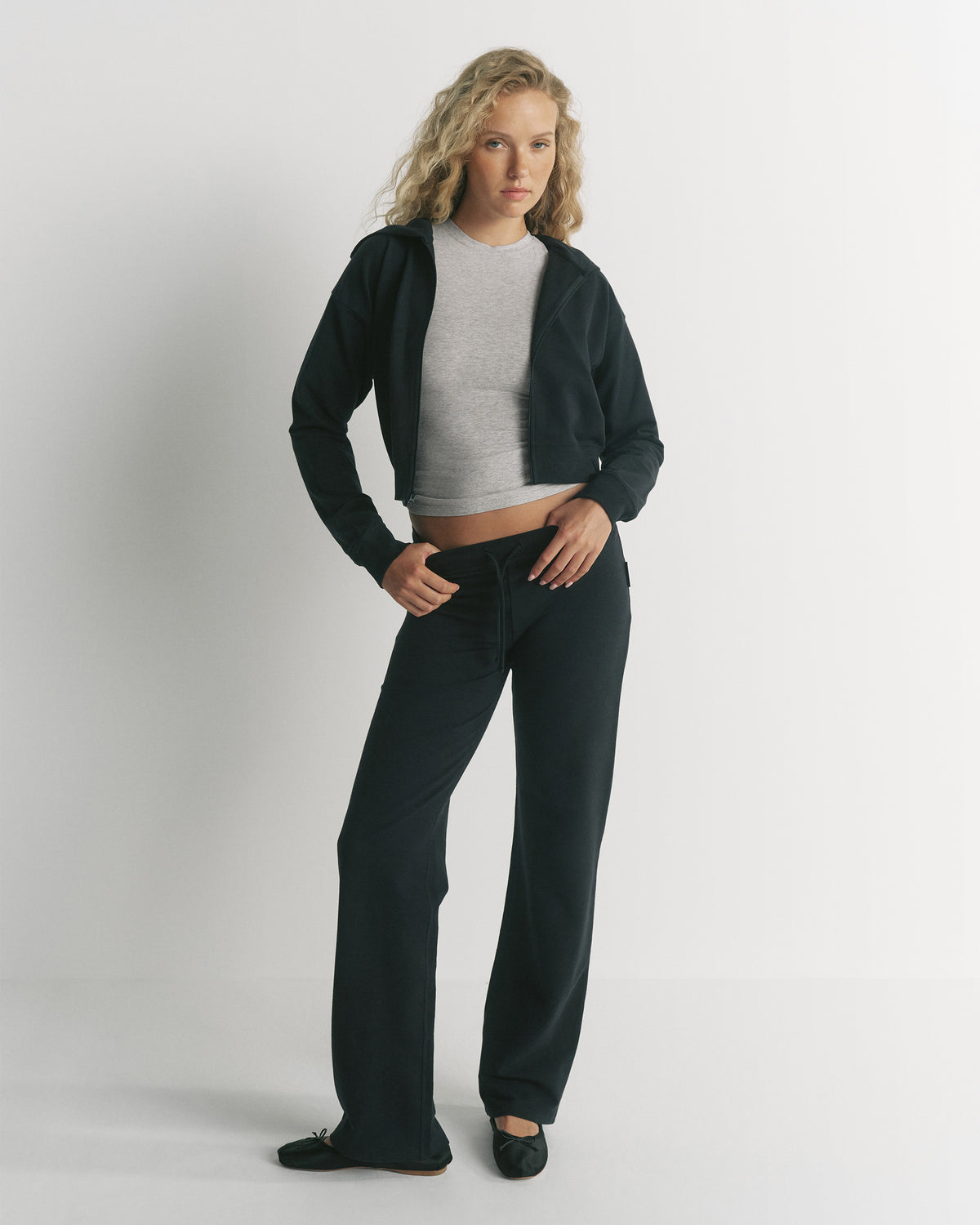 Modal Soft Straight Leg Pants - Black