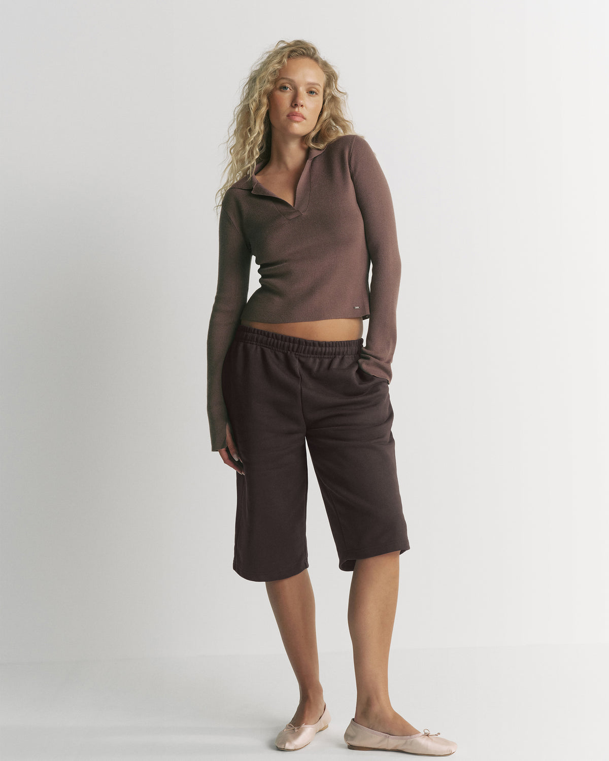 Bermuda Sweat Shorts - Coffee Bean