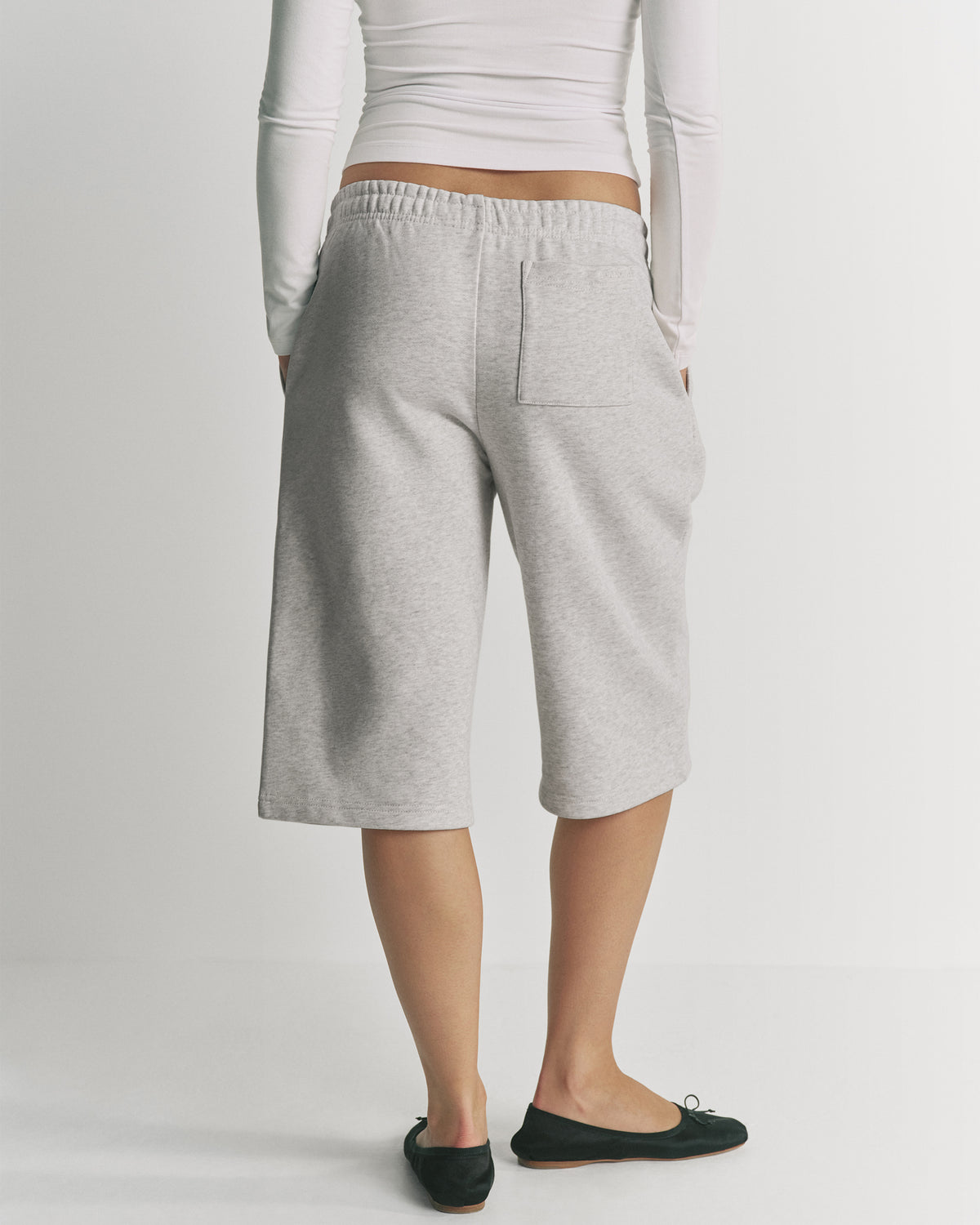 Bermuda Sweat Shorts - Light Grey Melange