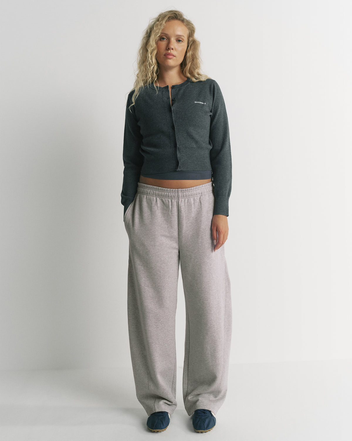 Barrel Leg Sweatpants - Heather Grey