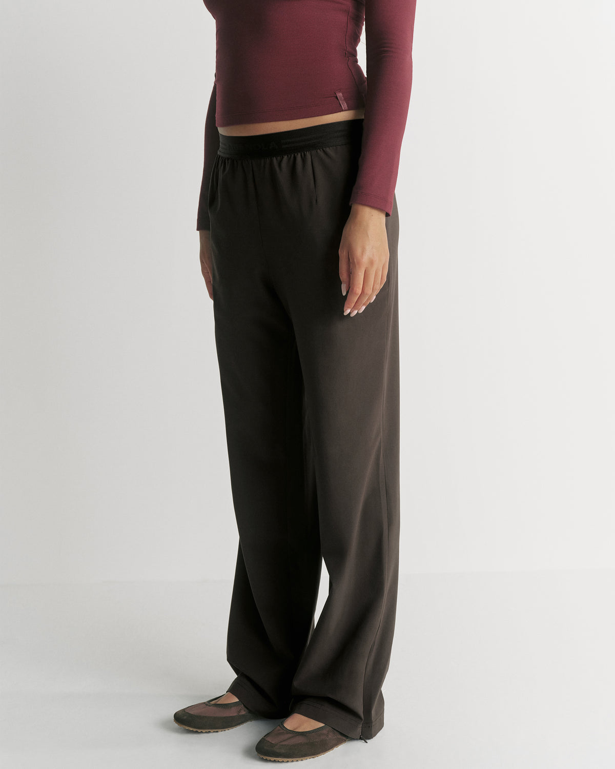 Adanola Waistband Trousers - Coffee Bean