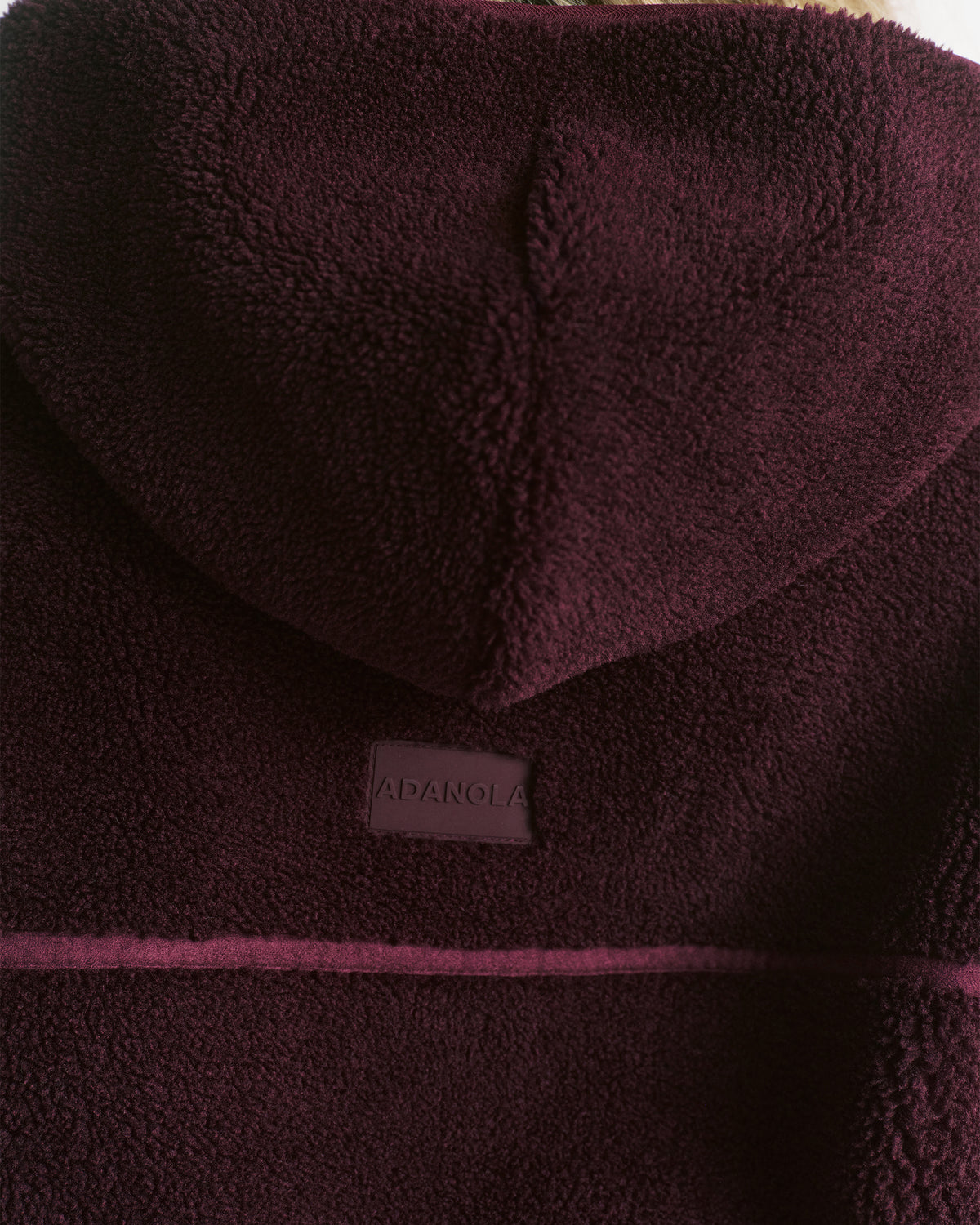Cropped Hooded Fleece - Dark Cherry