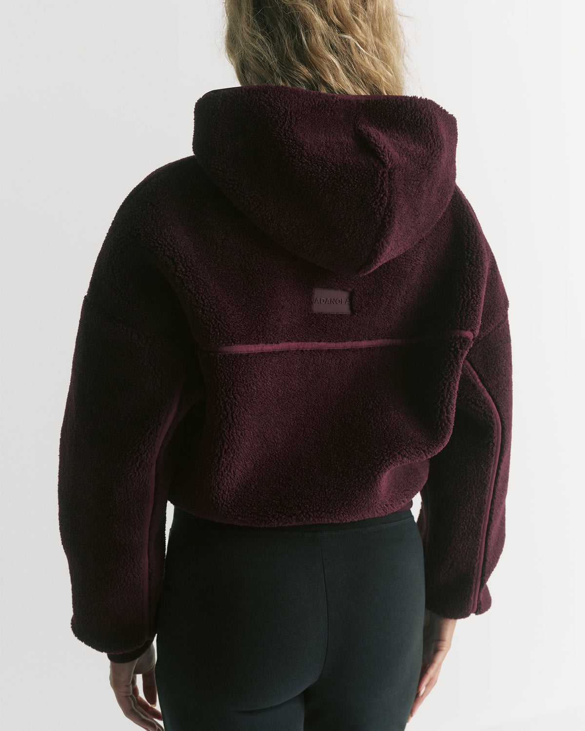 Cropped Hooded Fleece - Dark Cherry