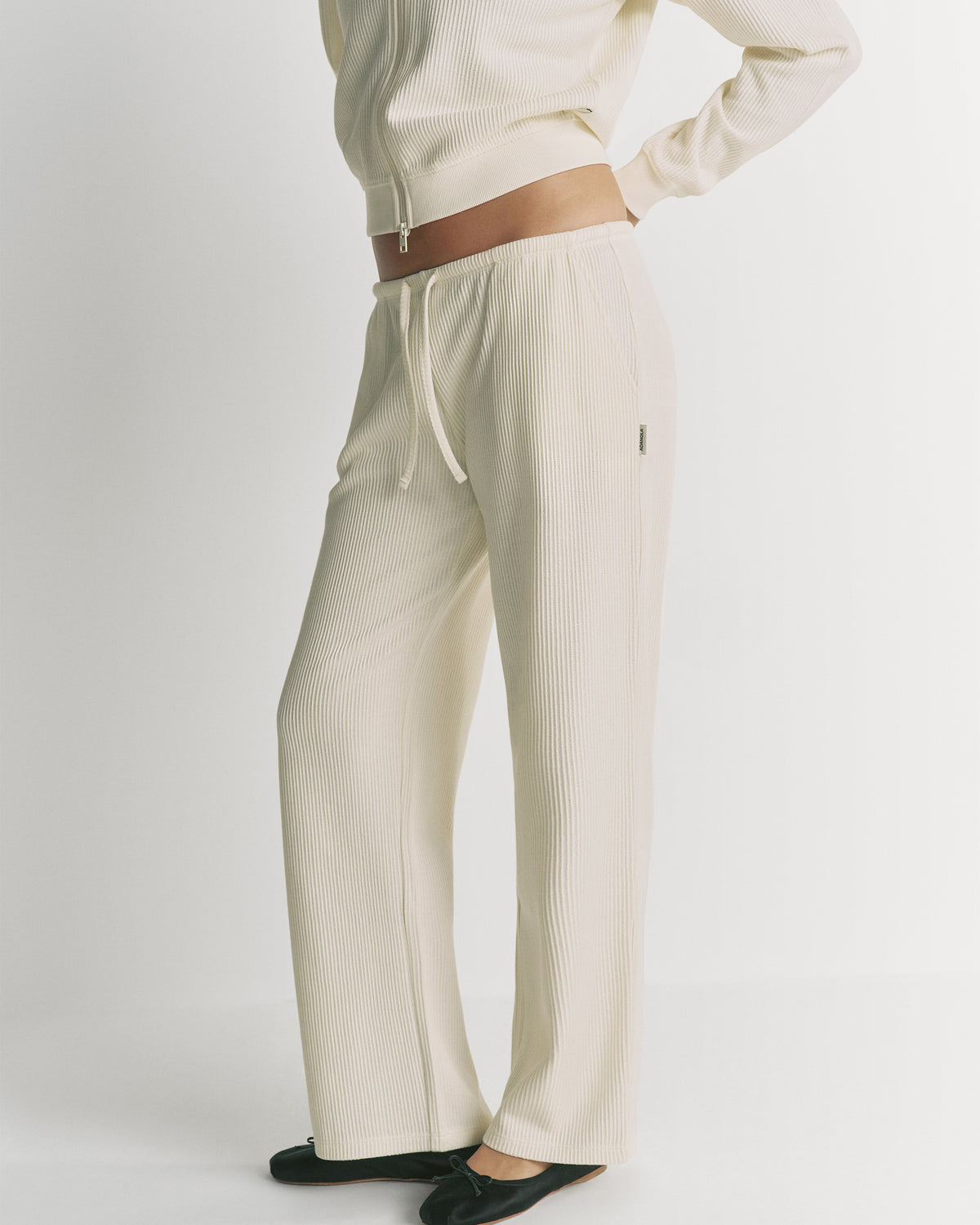 Rib Trousers - Marshmallow White