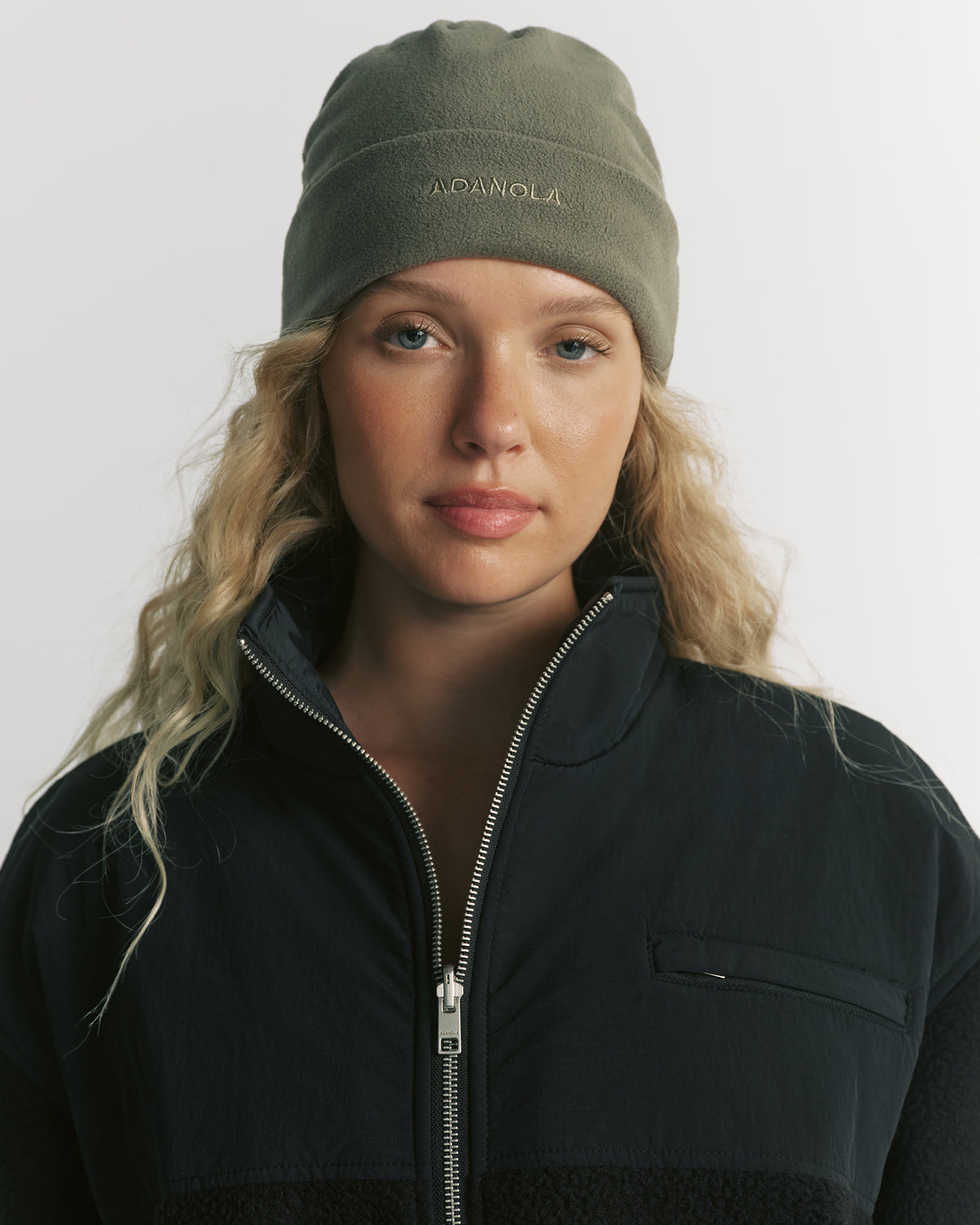 Micro Fleece Beanie - Olive Green