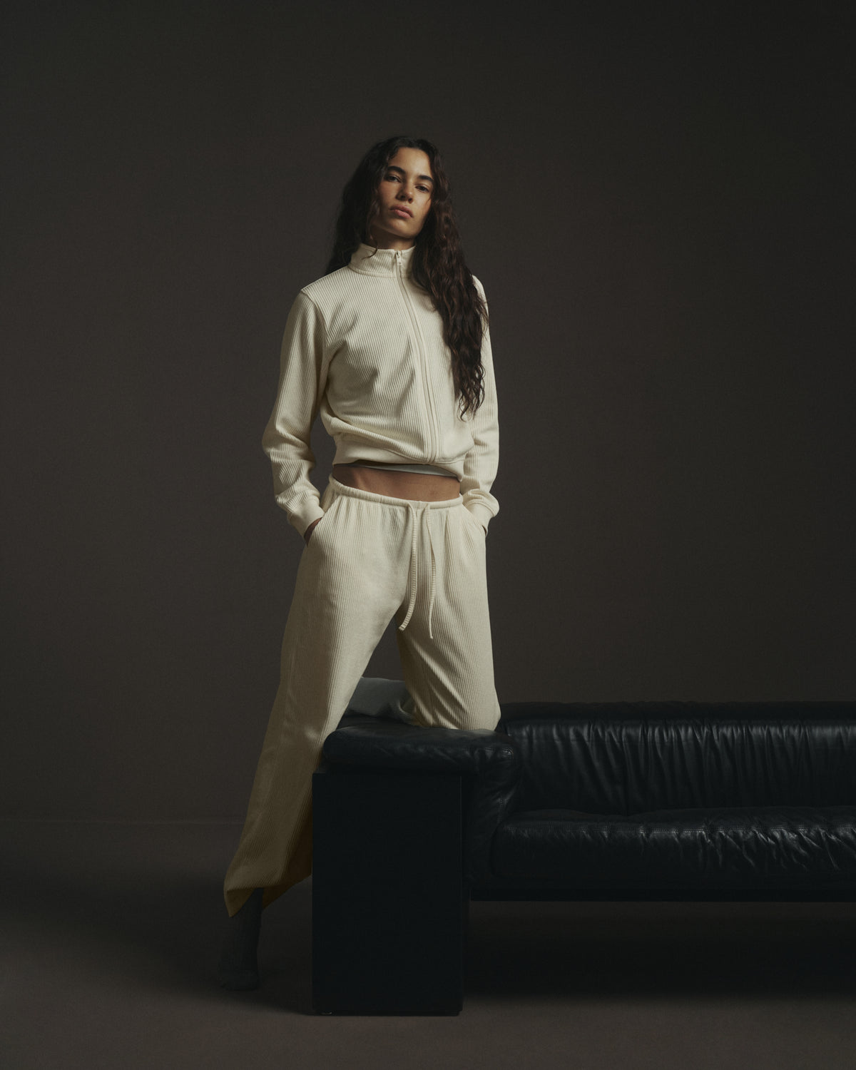 Rib Trousers - Marshmallow White