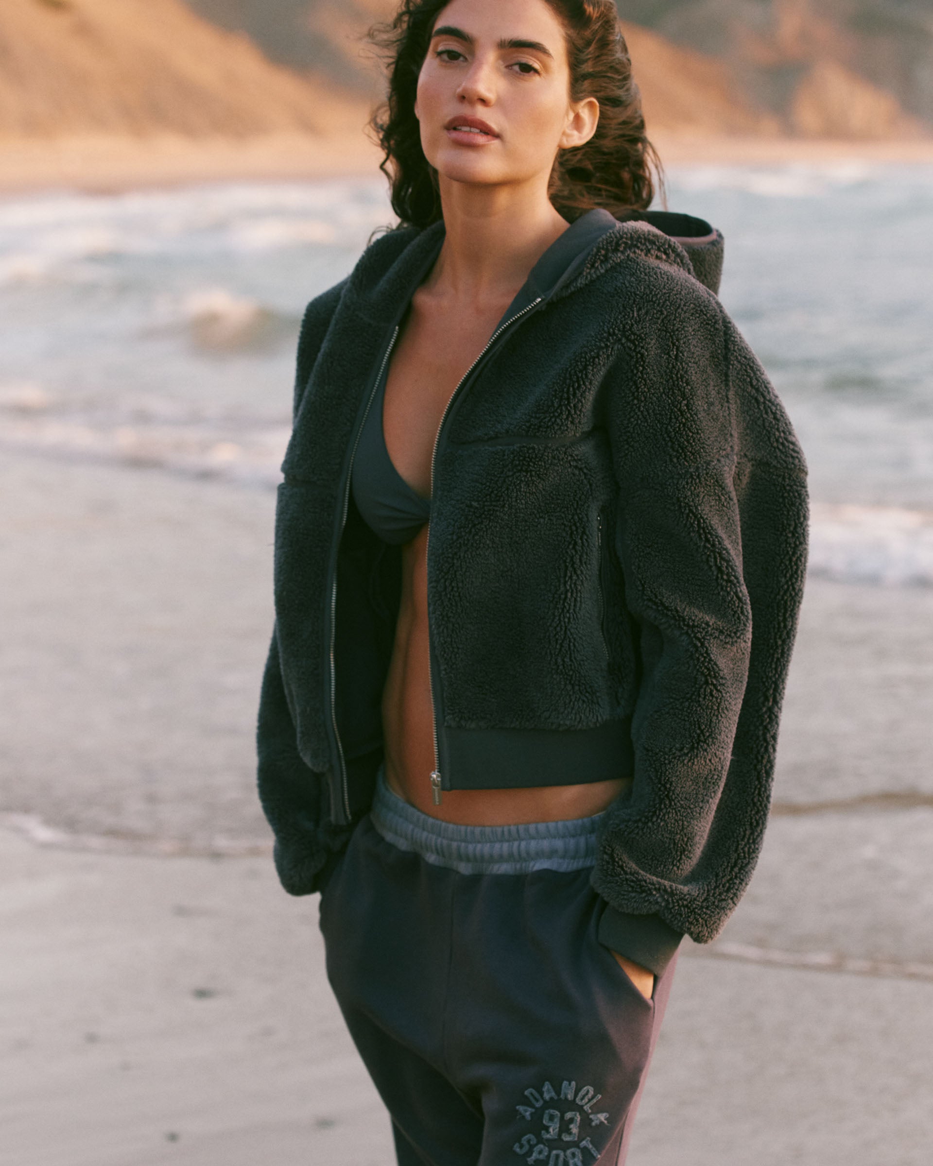 Hooded Yoke Seam Fleece - Midnight Blue