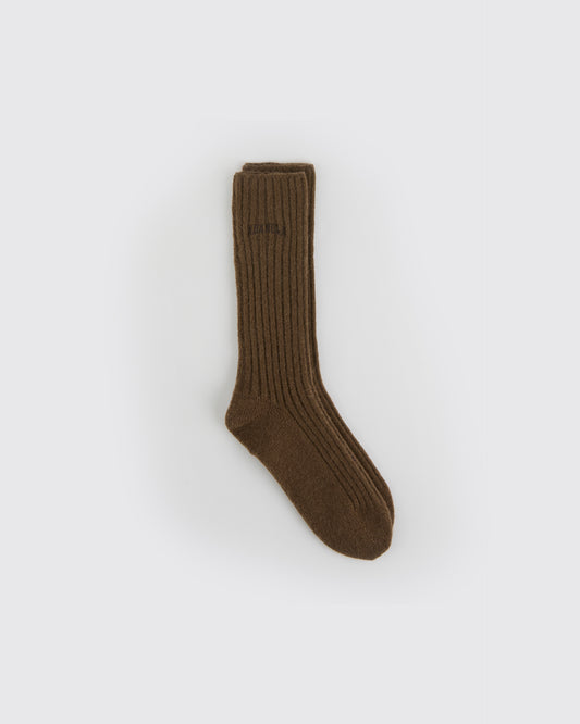 Knitted Socks - Mocha Brown
