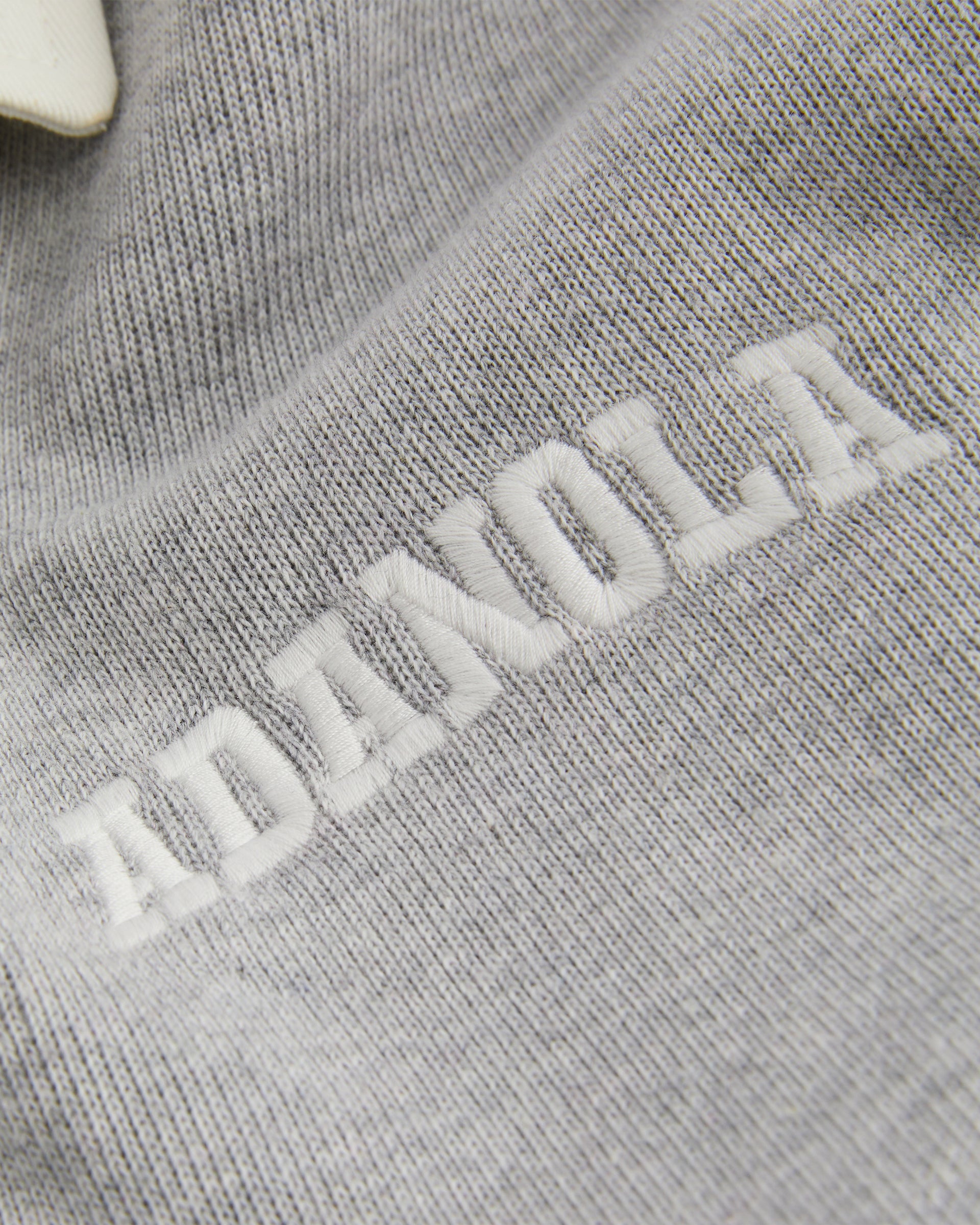 Varsity Oversized Rugby Top - Light Grey Melange/Marshmallow White