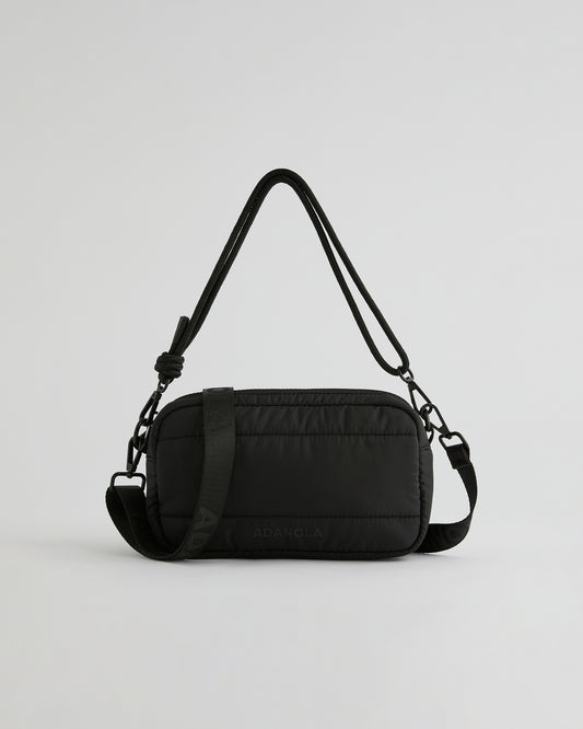 Branded Multi-Strap Bag - Black