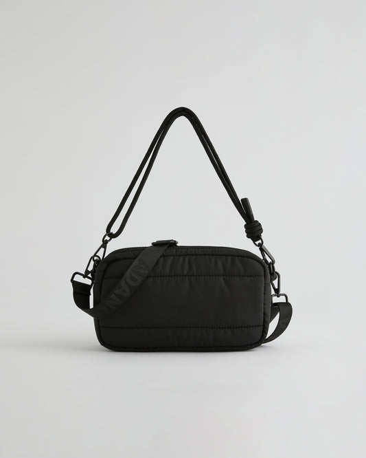 Branded Multi-Strap Bag - Black