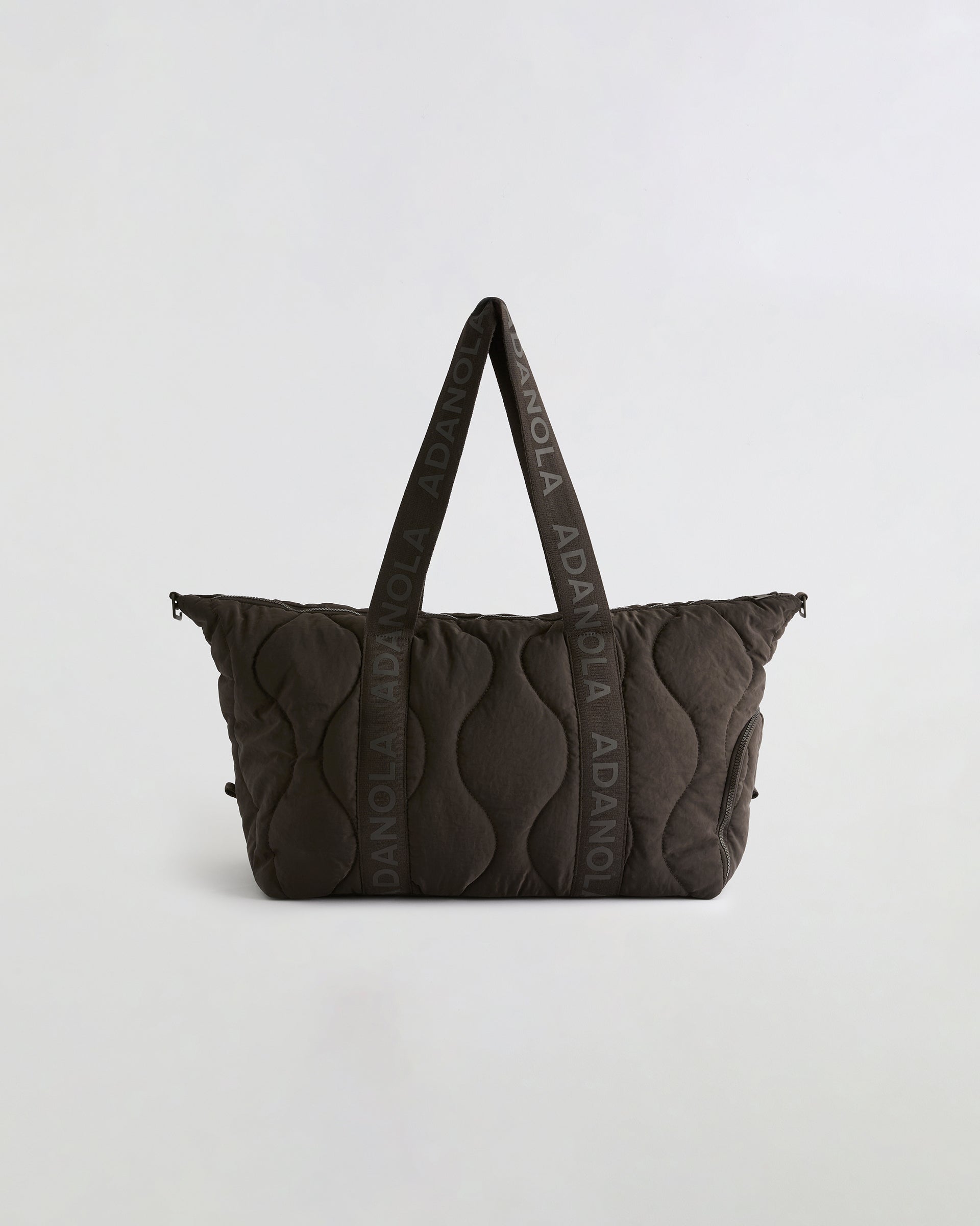 Quilted Nylon Duffle Bag - Coffee Bean