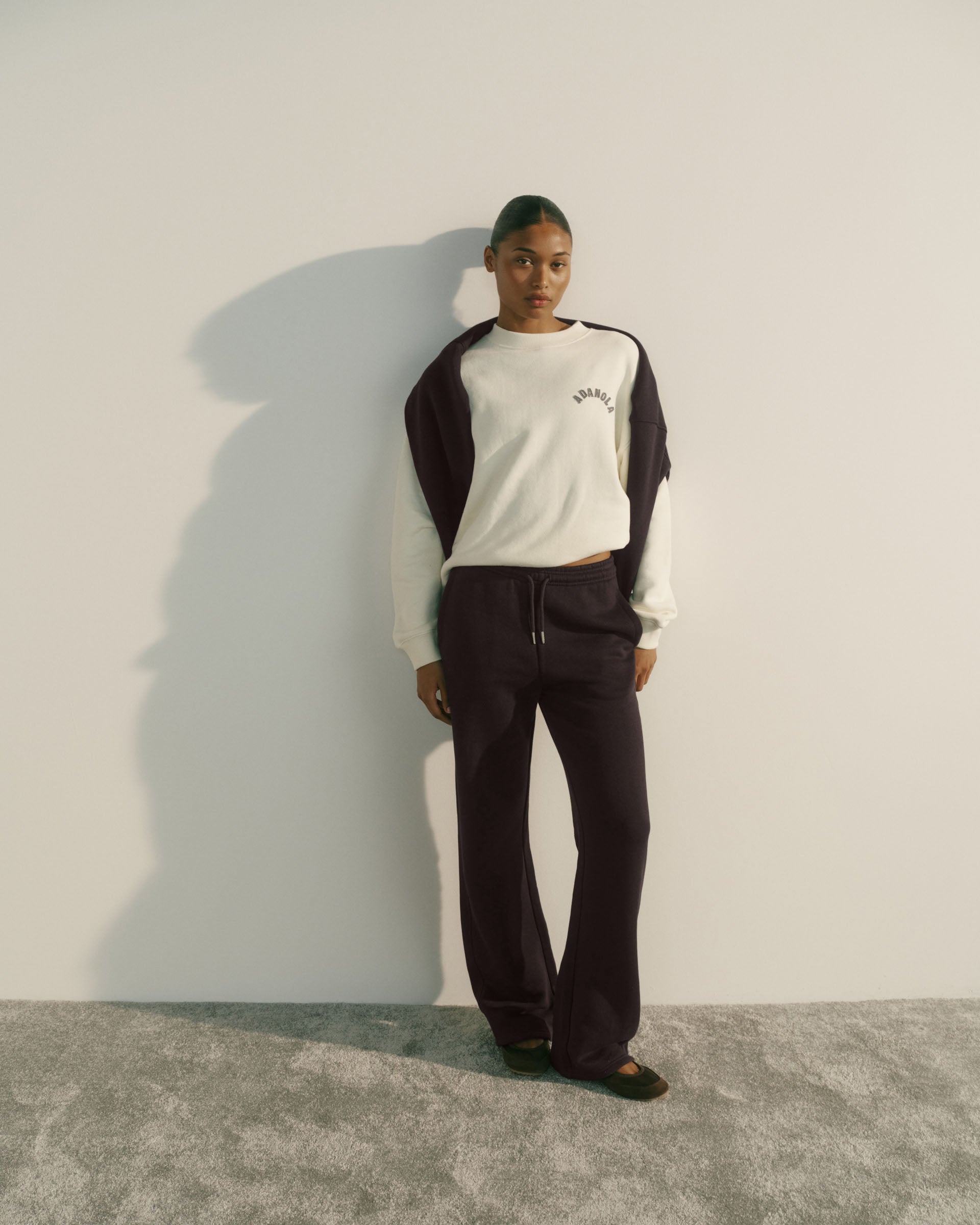 Classic Adanola Straight Leg Sweatpants - Coffee Bean