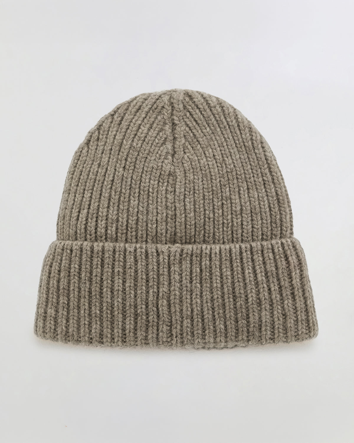 Rib Knit Beanie - Stone Marl