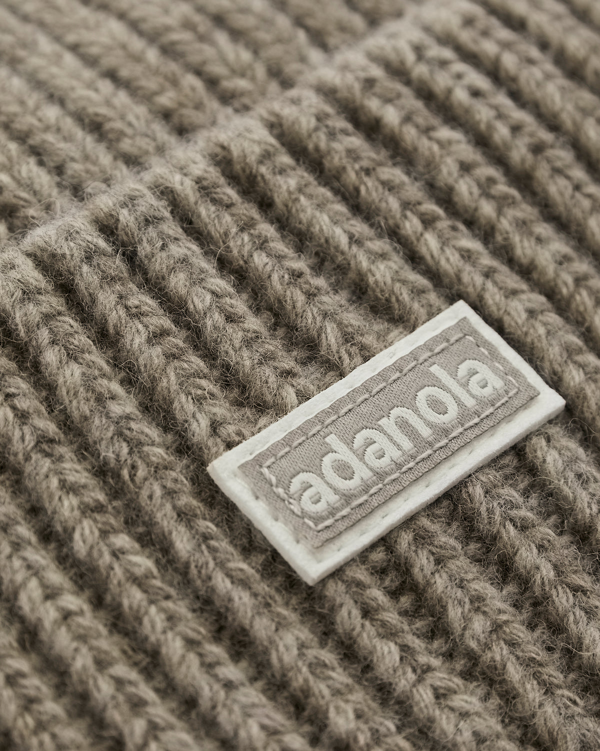 Rib Knit Beanie - Stone Marl