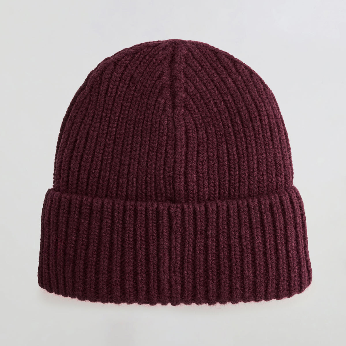 Rib Knit Beanie - Damson