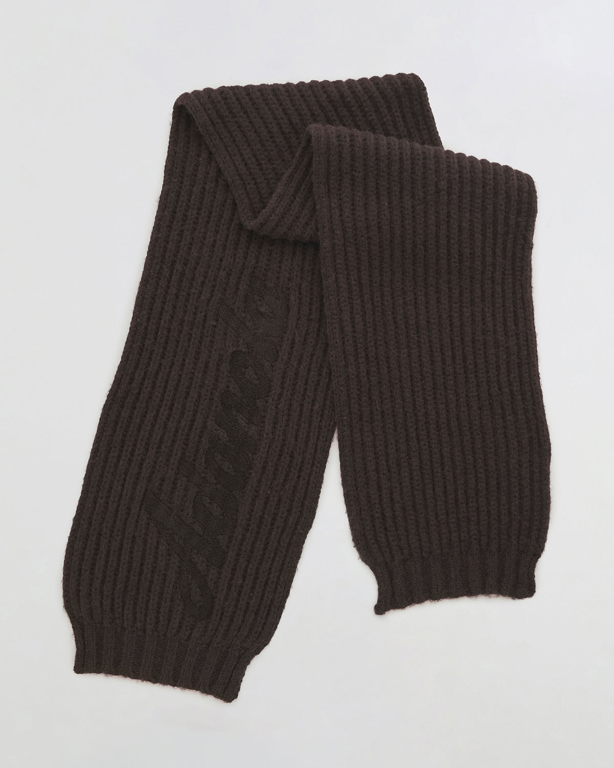 Chunky Boucle Scarf - Coffee Bean