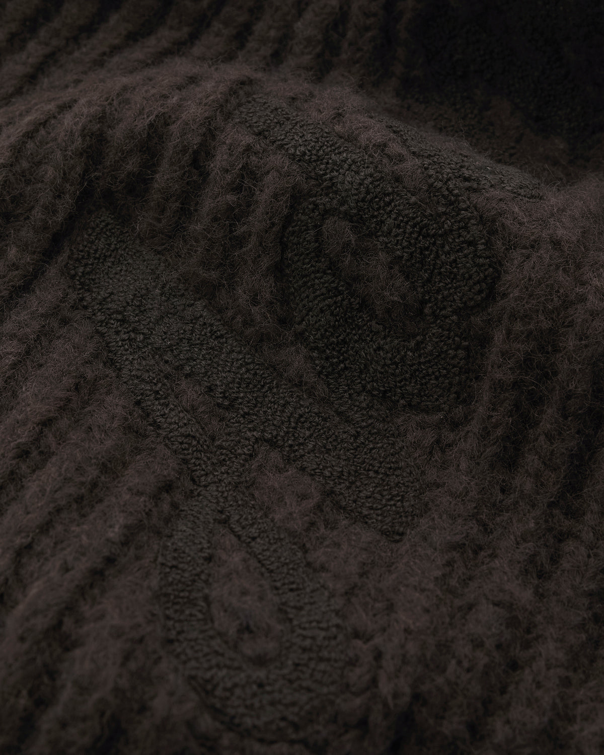 Chunky Boucle Scarf - Coffee Bean