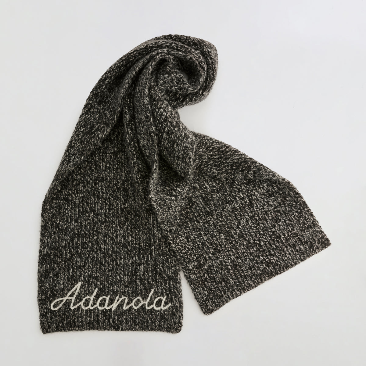 Knit Marl Scarf - Coffee Bean