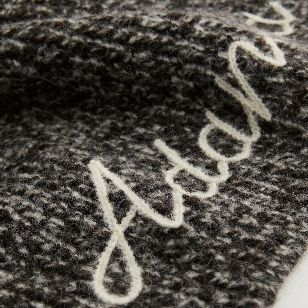 Knit Marl Scarf - Coffee Bean