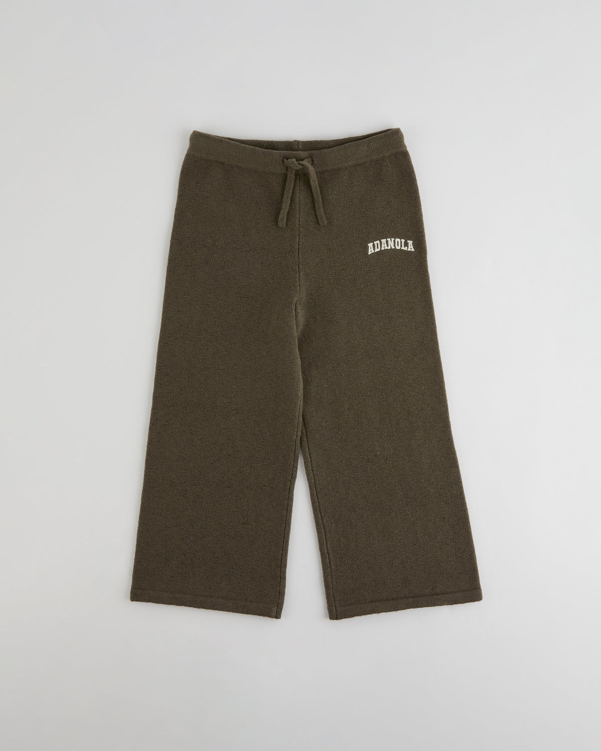 Mini Knit Straight Leg Trousers Dark Cocoa