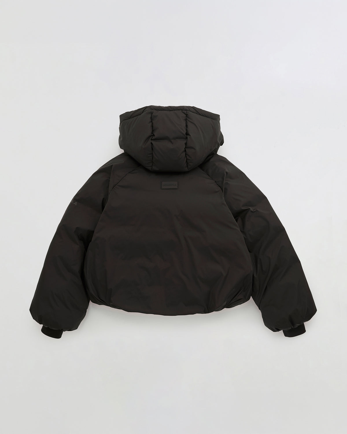 Funnel Neck Balloon Sleeve Down Puffer Jacket - Coffee Bean