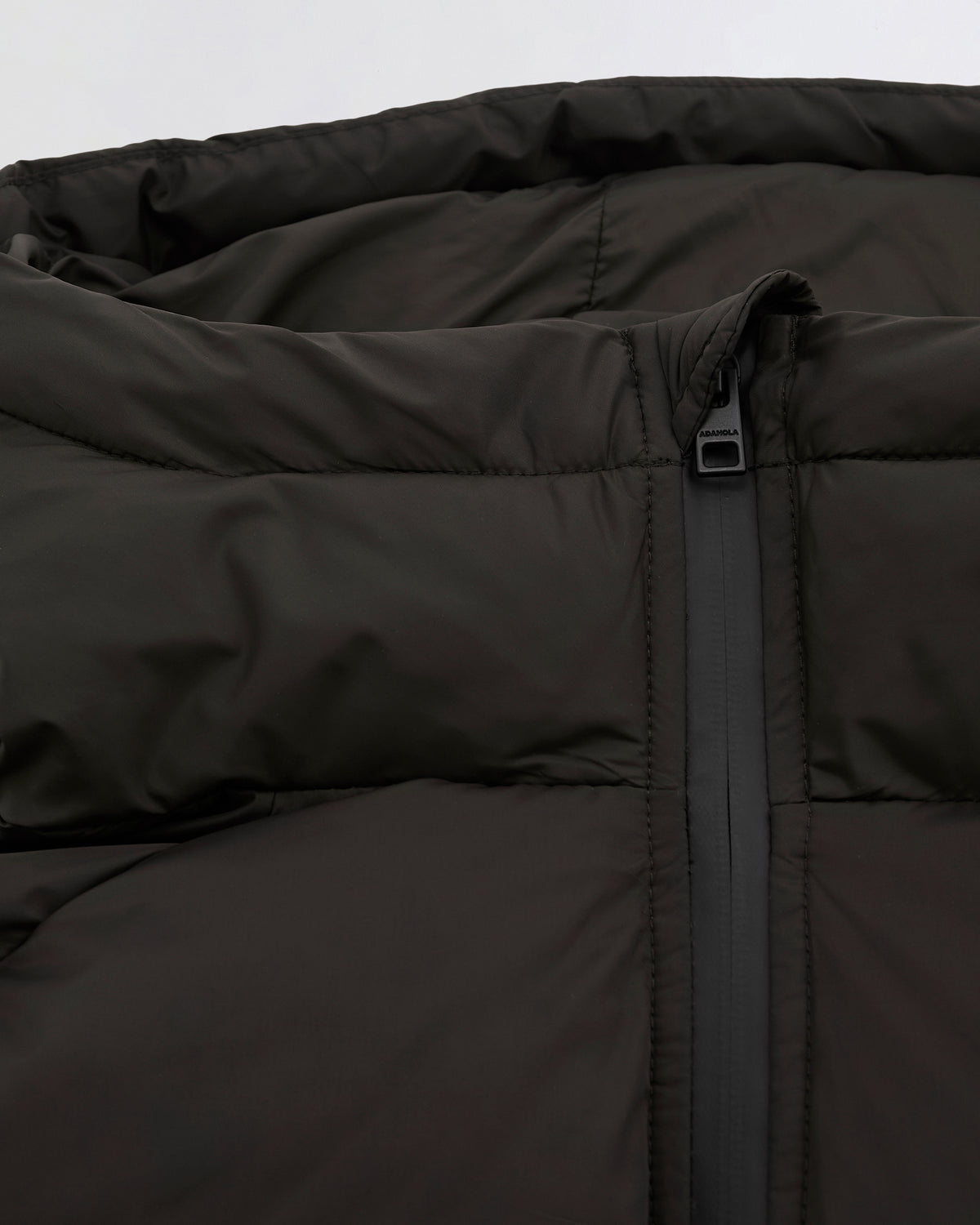 Funnel Neck Balloon Sleeve Down Puffer Jacket - Coffee Bean