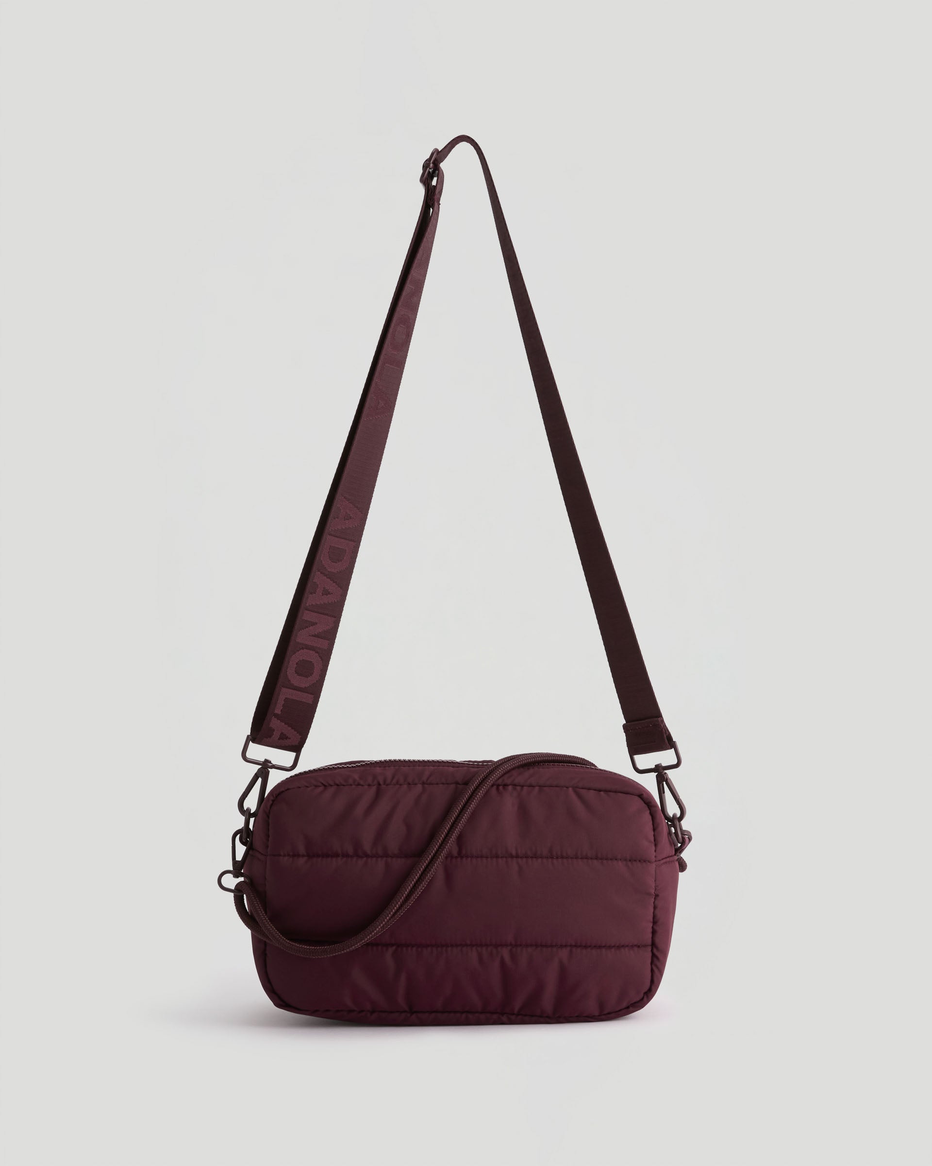 Branded Multi-Strap Bag - Damson Red