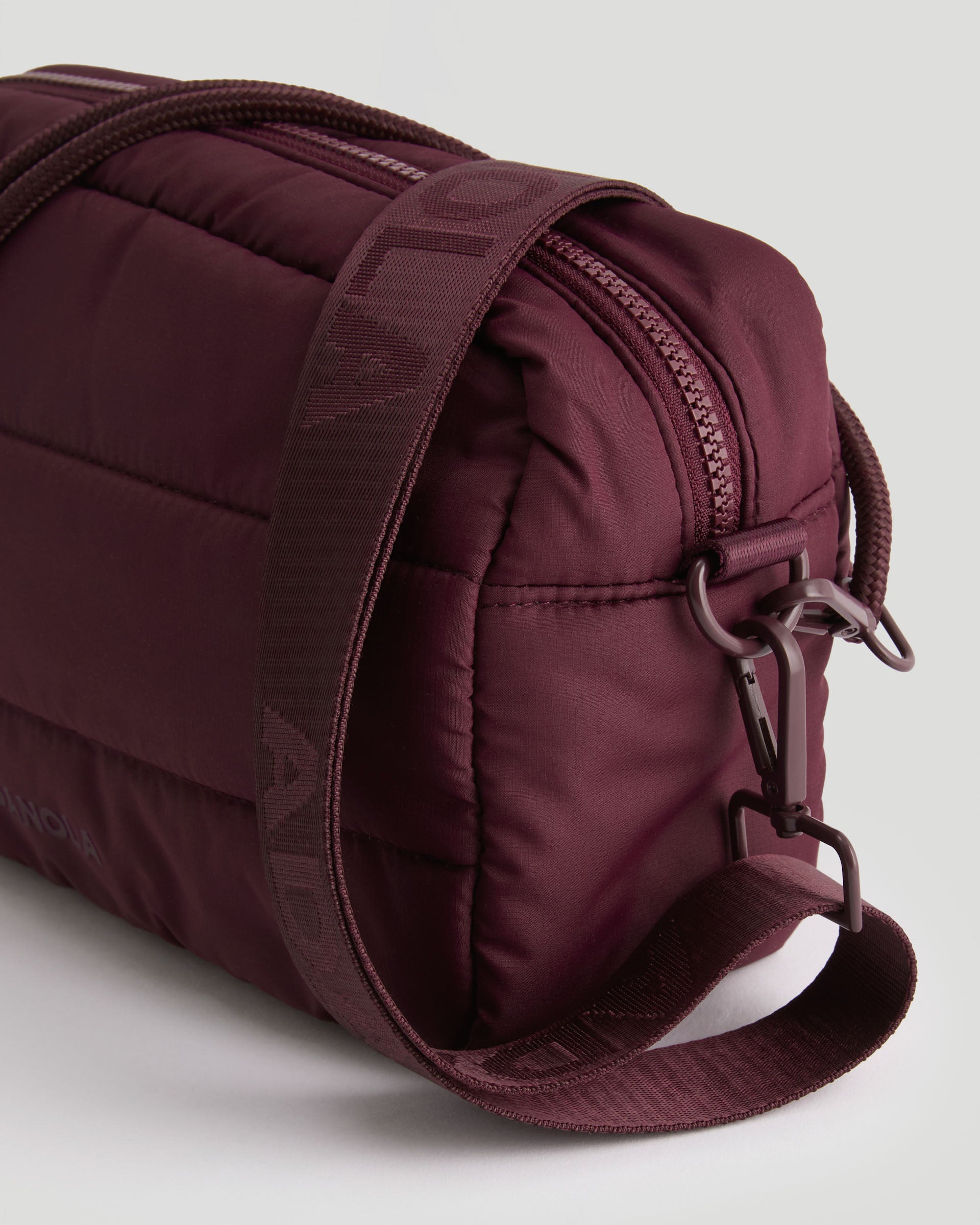 Branded Multi-Strap Bag - Damson Red