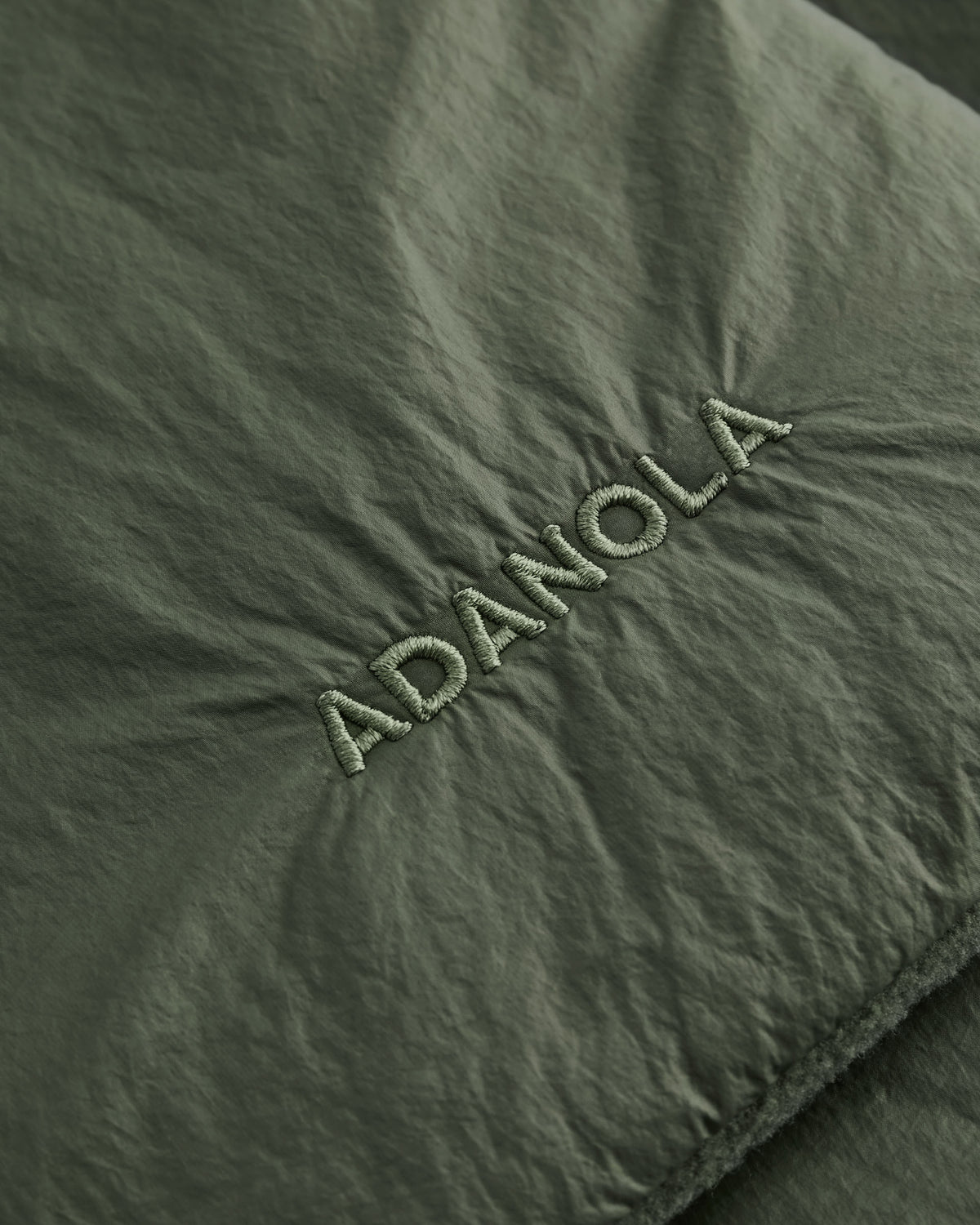 Reversible Padded Fleece Scarf - Olive Green