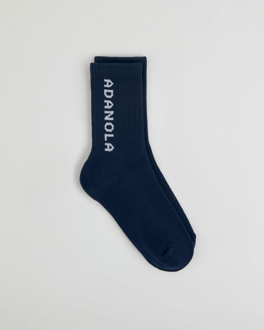 2 Pack Socks - Navy Blue/White