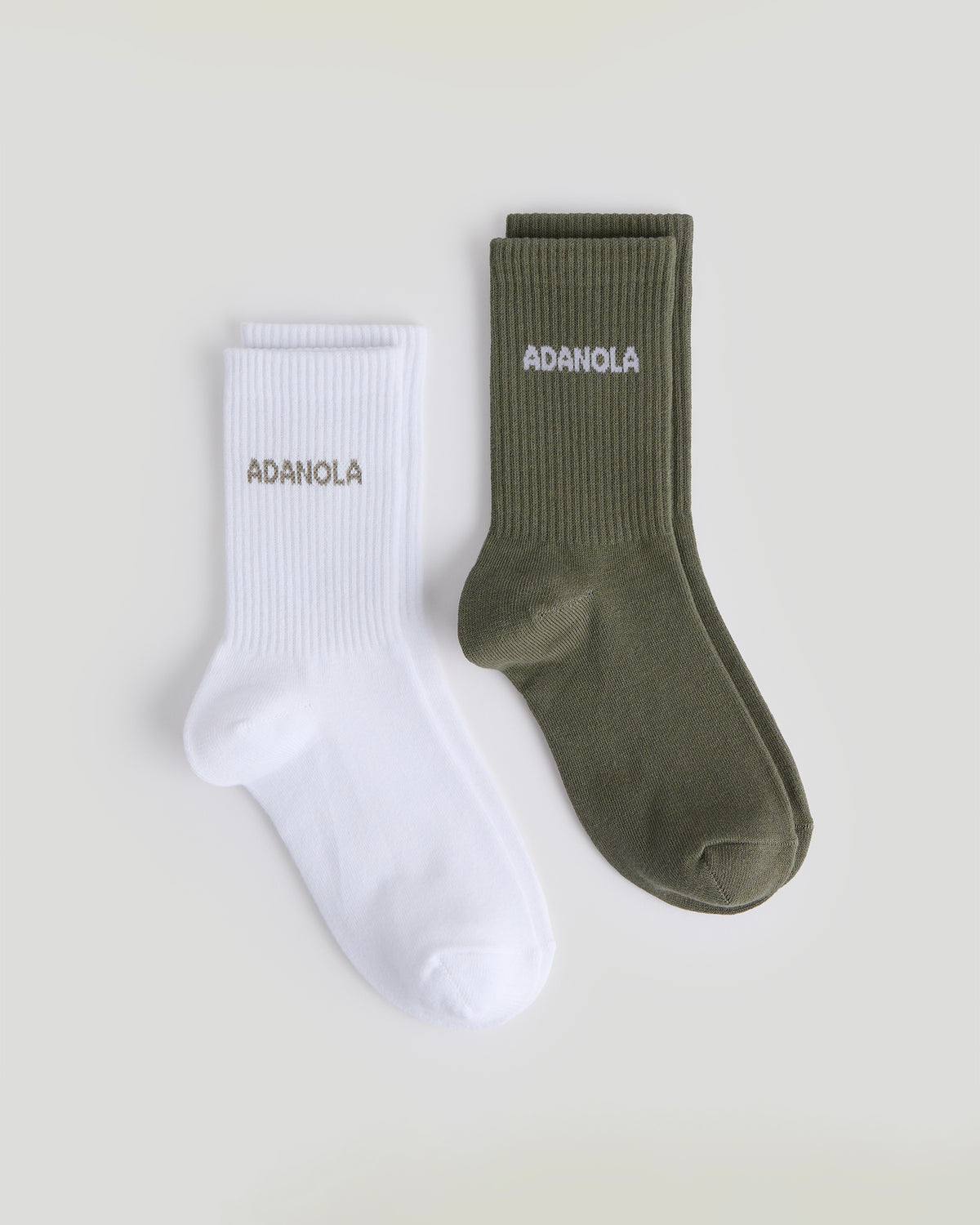 2 Pack Socks Green White