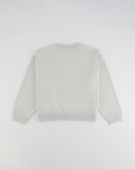 Mini Varsity Sweatshirt - Light Grey Melange/Dark Cherry