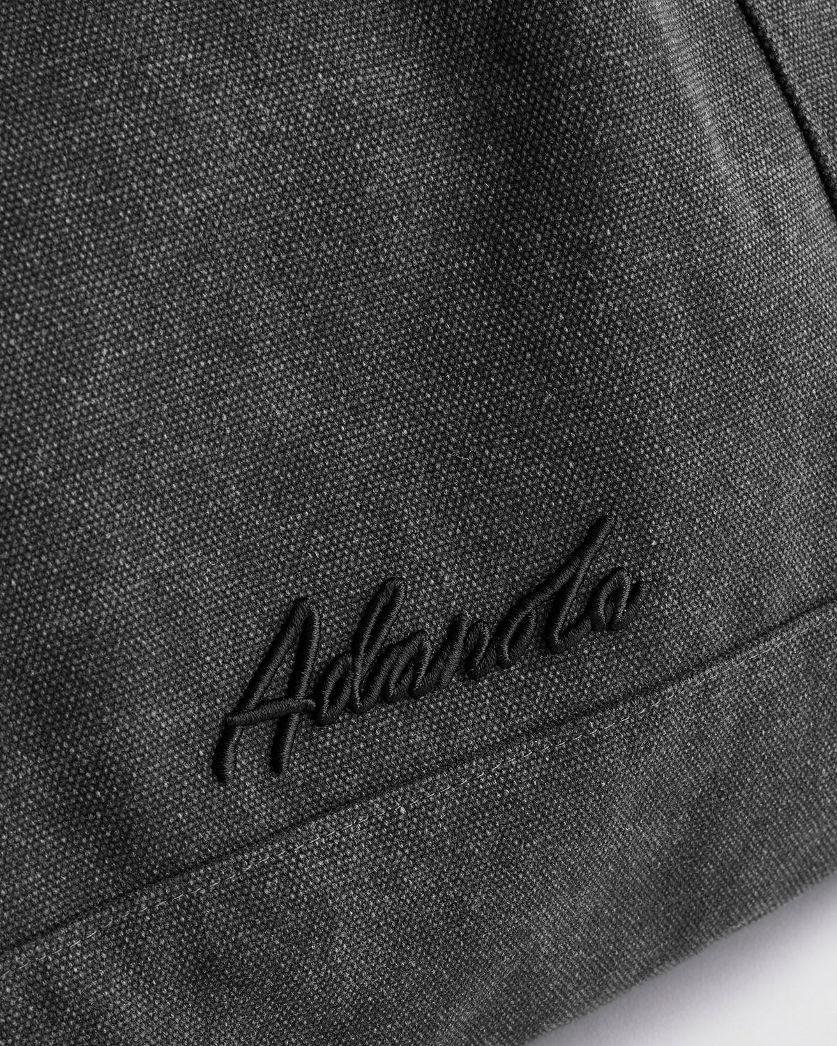 Script Washed Tote Bag - Graphite Grey