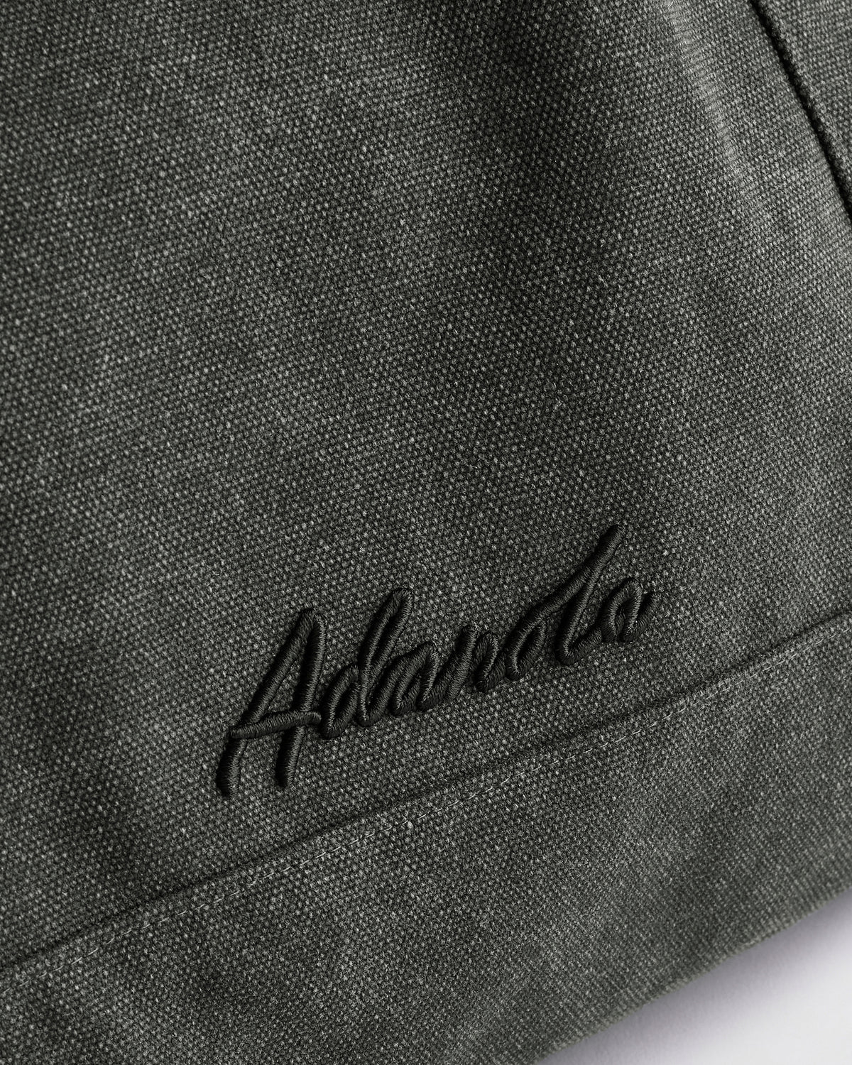 Script Washed Tote Bag - Graphite Grey