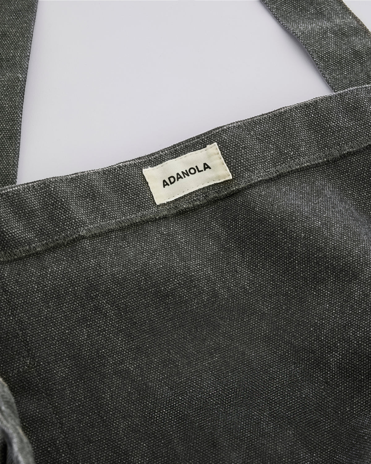 Script Washed Tote Bag - Graphite Grey