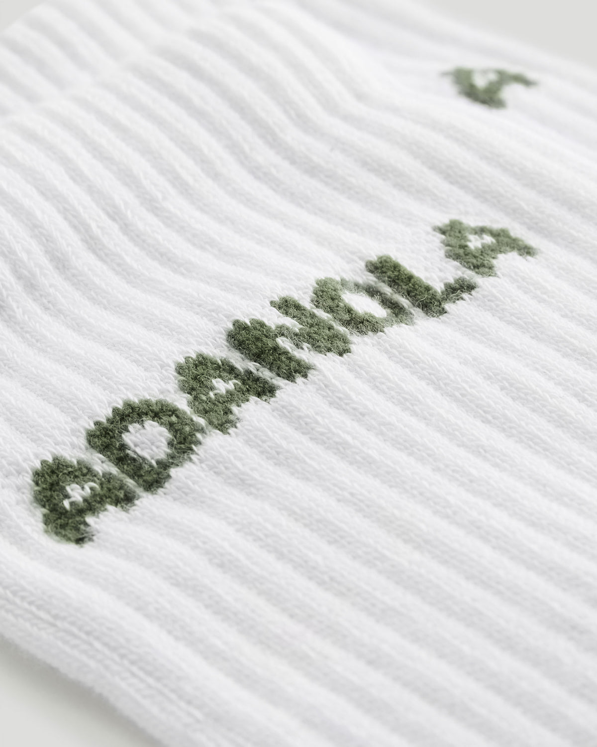 2 Pack Socks - Olive Green/White