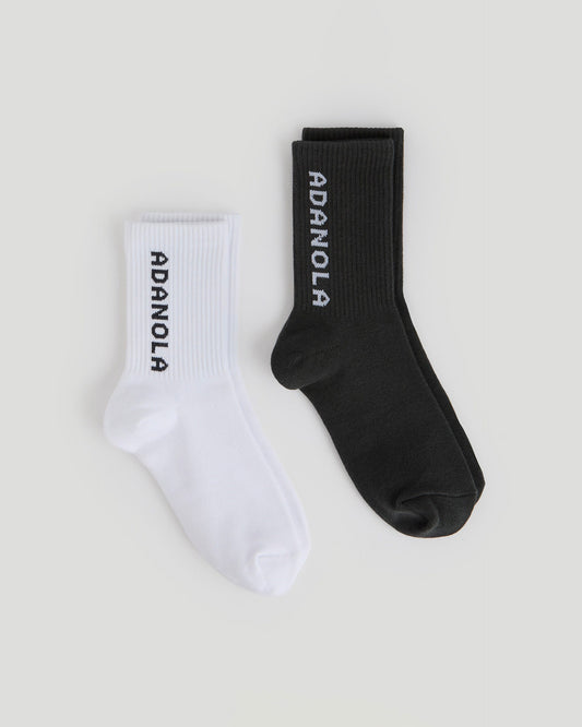 2 Pack Socks - Graphite Grey/White