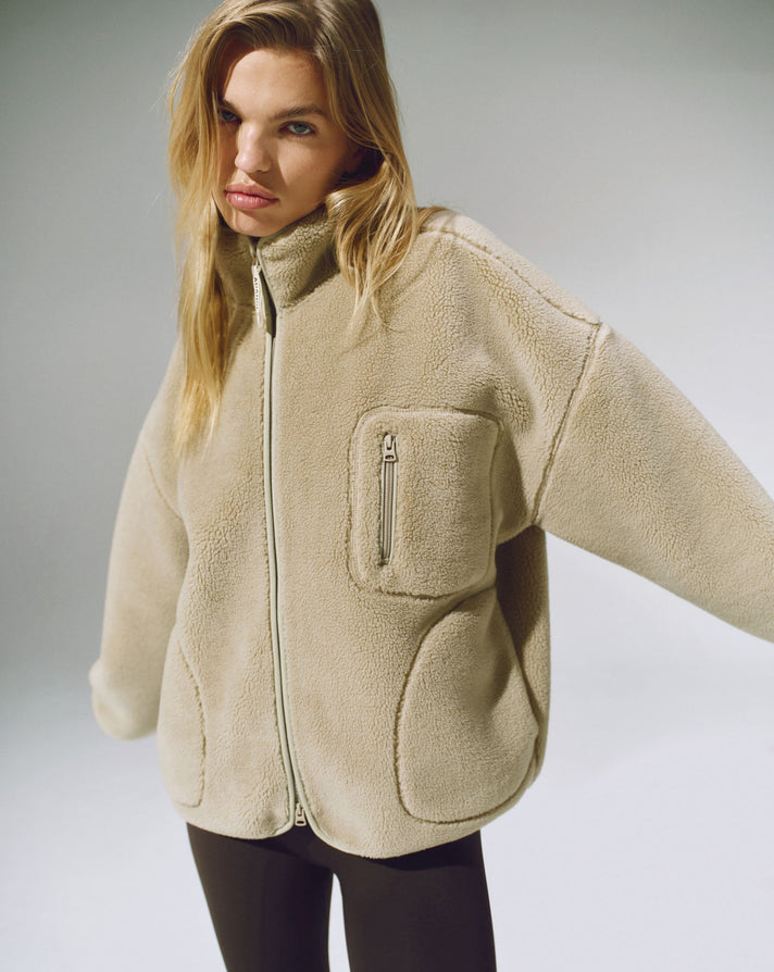 Theodore Willow Women's Fleece Bomber Jacket - Cozy, Stylish Outerwear for Fall & Winter
