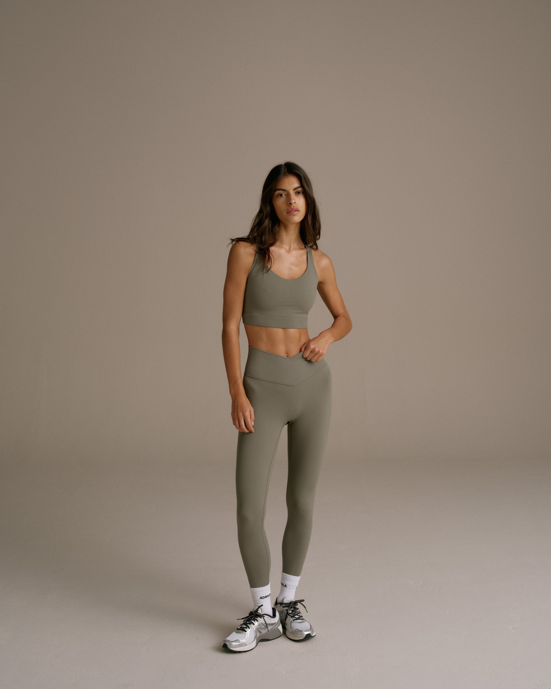 Ultimate Wrap Over Leggings - Olive Green