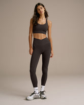 Ultimate Wrap Over Leggings - Coffee Bean