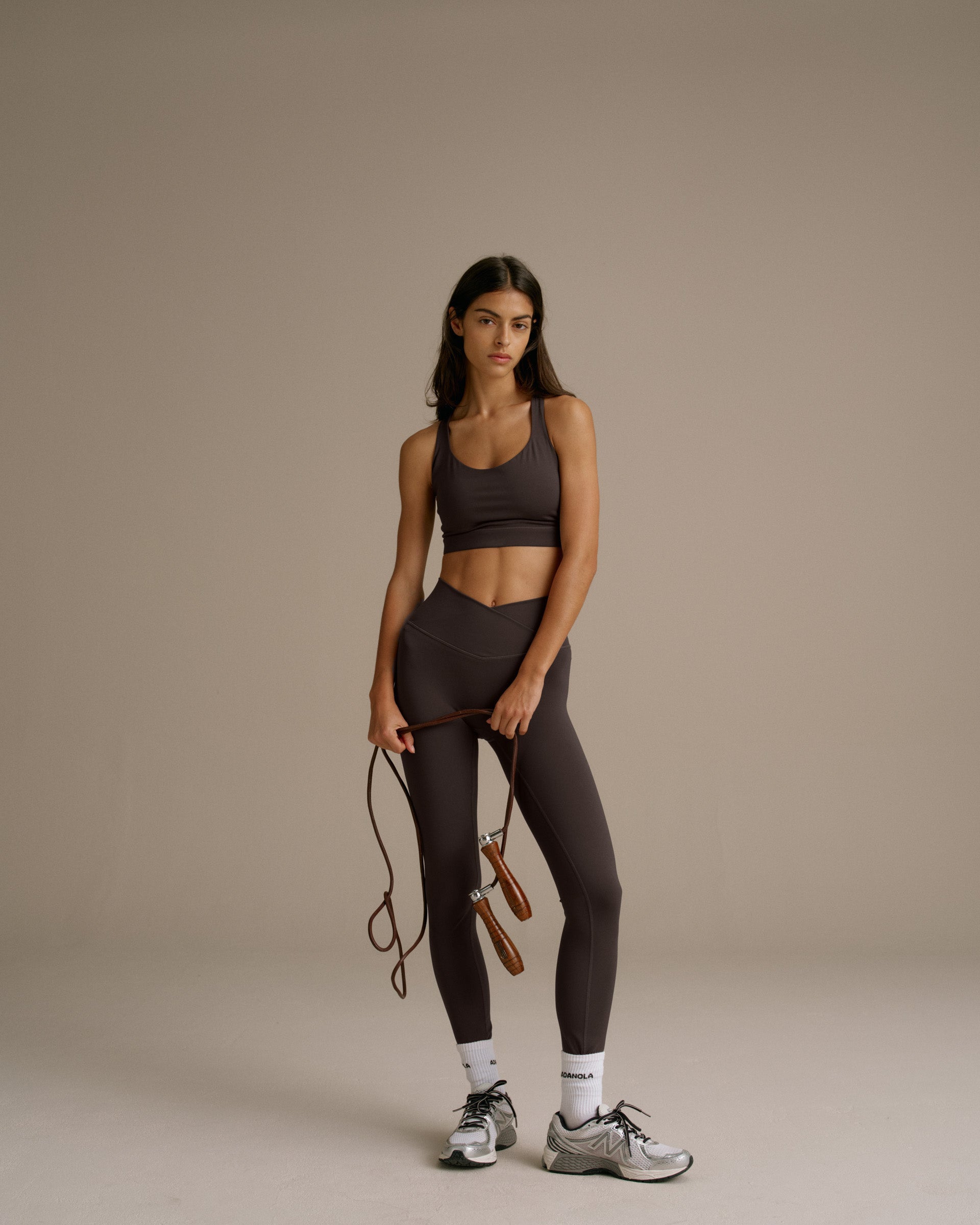 Ultimate Wrap Over Leggings - Coffee Bean