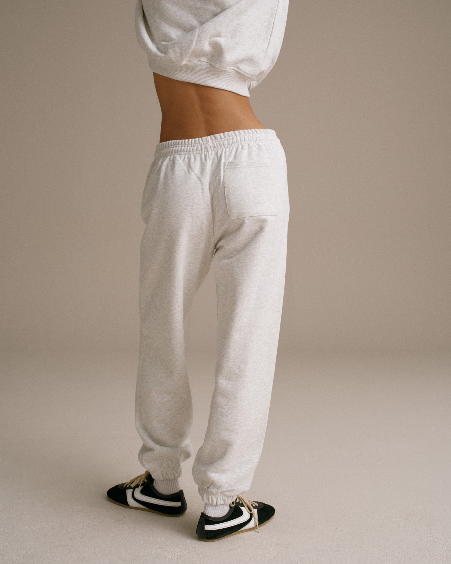 Varsity Sweatpants - Light Grey Melange/Black
