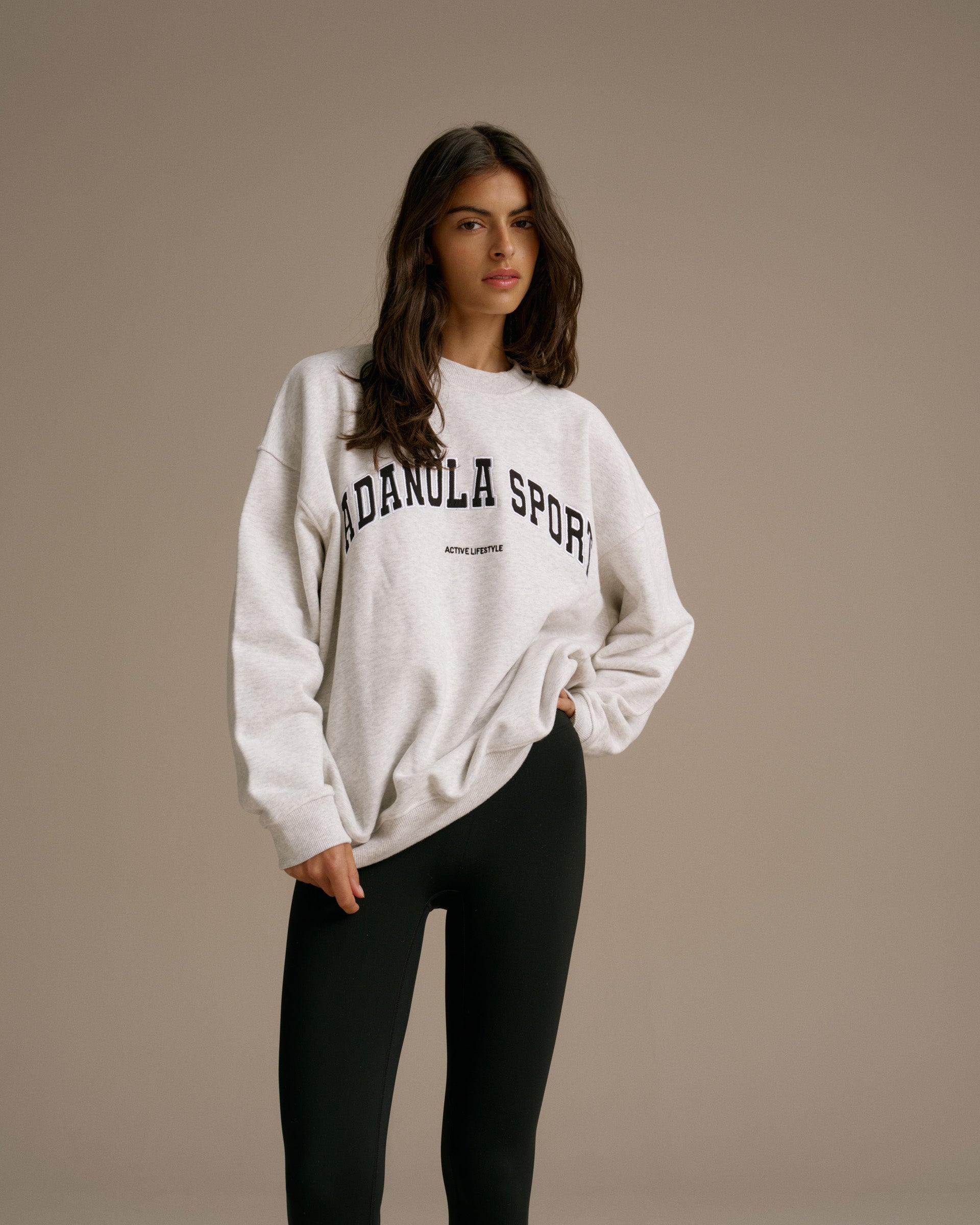 Women's Oversized 'AS' Sweatshirt - Grey | Adanola – Adanola