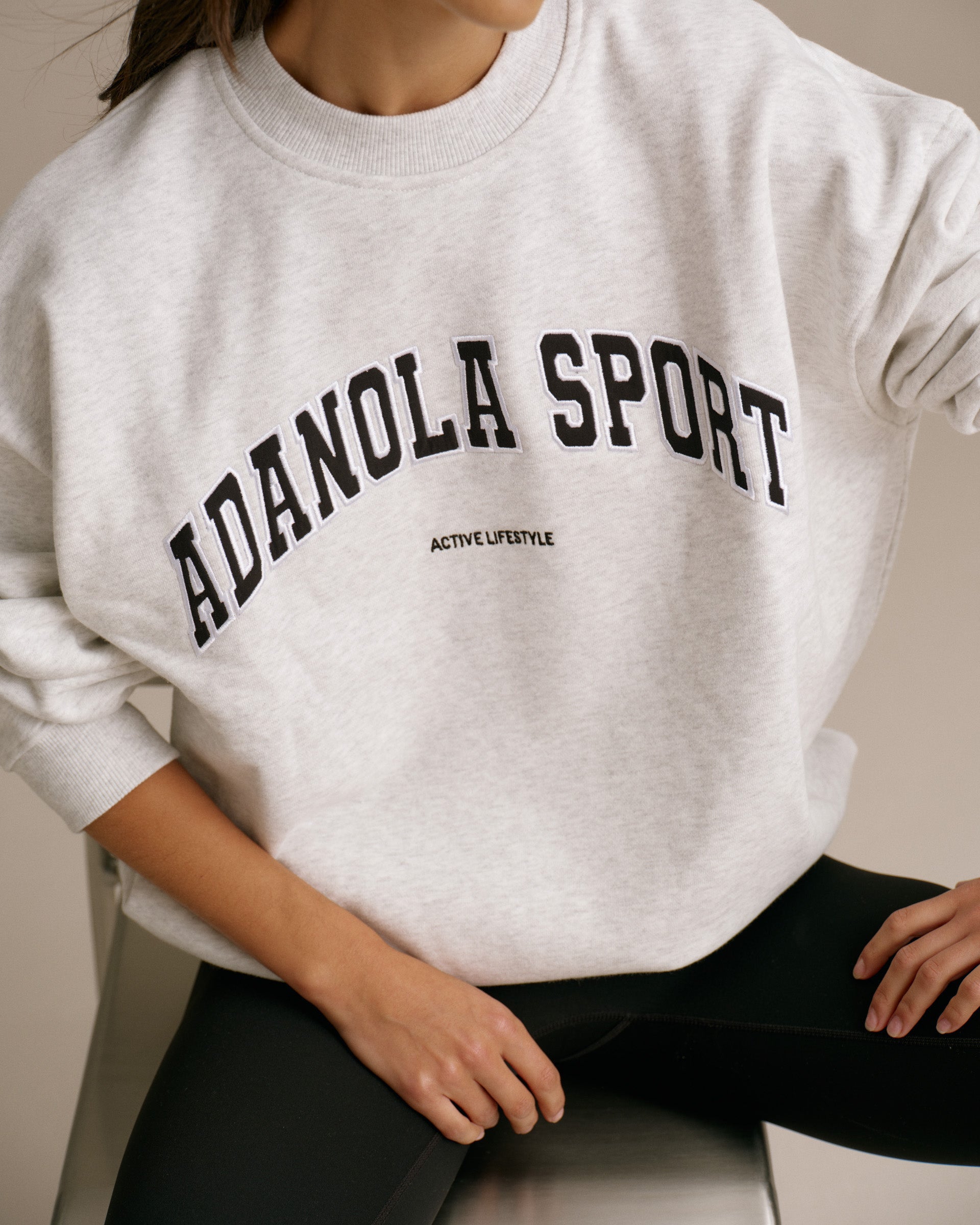 AS Oversized Sweatshirt - Light Grey Melange