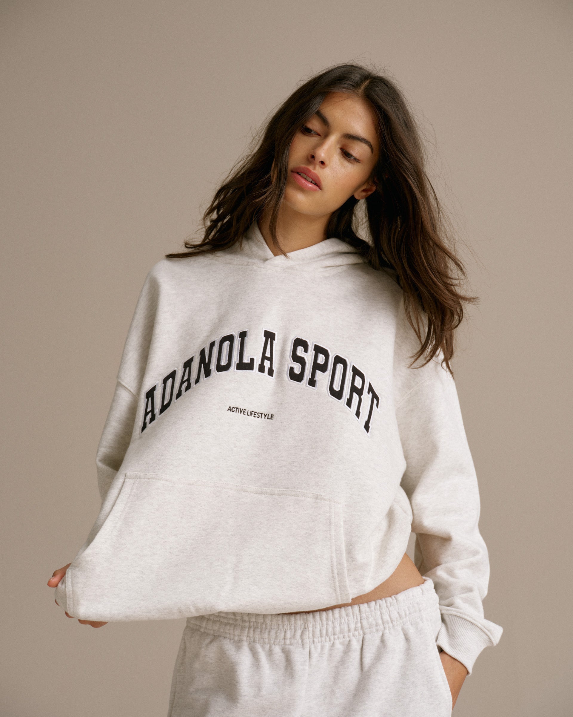Women's AS Oversized Hoodie - Light Grey | Adanola – Adanola