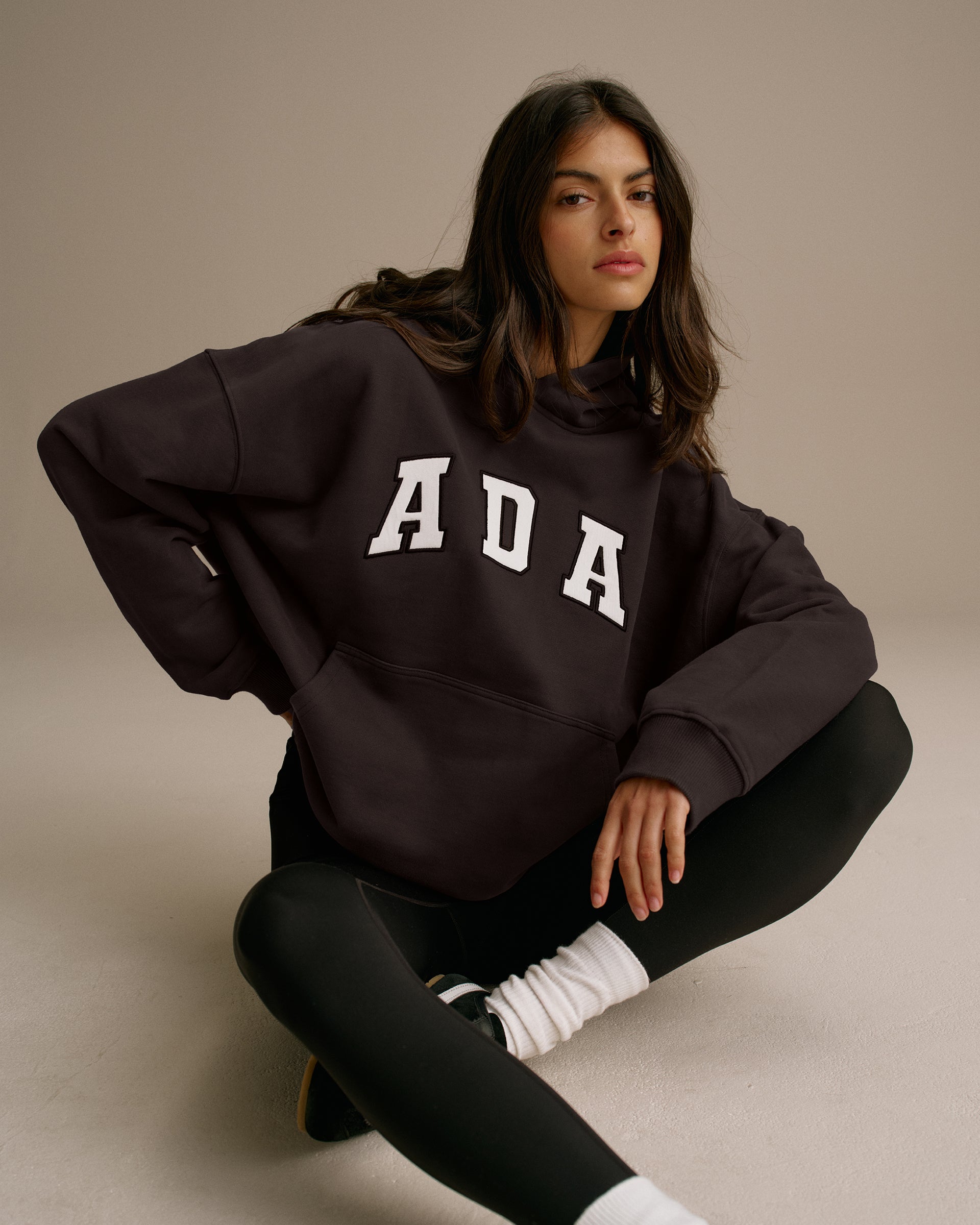 ADA Oversized Hoodie - Coffee Bean