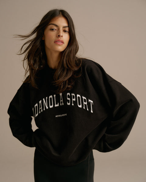 Adanola Sport Women's Black Oversized Sweatshirt | Adanola