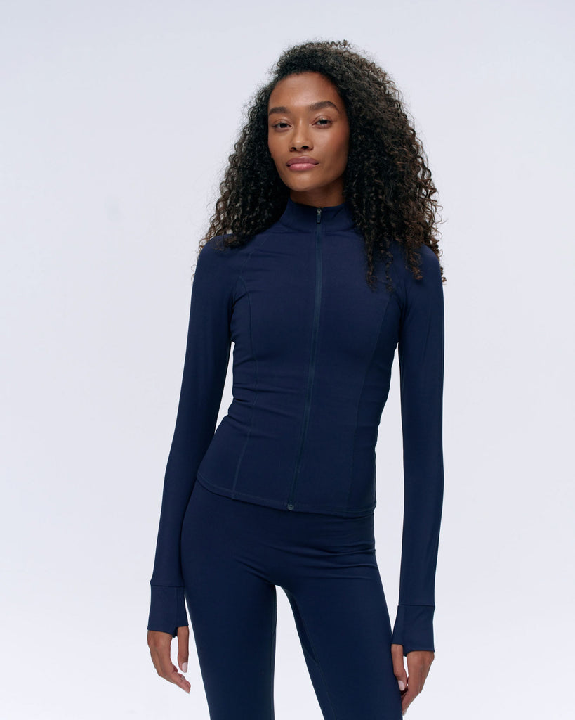 Esme Zip Up Top - Navy main image 1