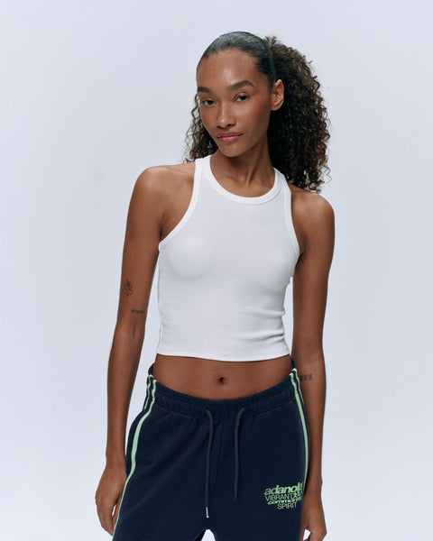 Rib Tank Top - White – Adanola
